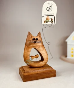 Alternative view of مجسمه و دکوری گربه چوبی کاپو