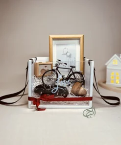 باکس هدیه دوچرخه عشق، قاب عکس، قلب چوبی، ماکت آئودی،موزیک باکس