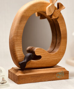 Alternative view of آینه ماهی سیاه کوچولو چوب توسکا دستساز دیواری و رومیزی